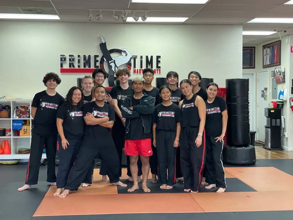 PRIMETIME Martial Arts dojo group with Rudy Reynon II