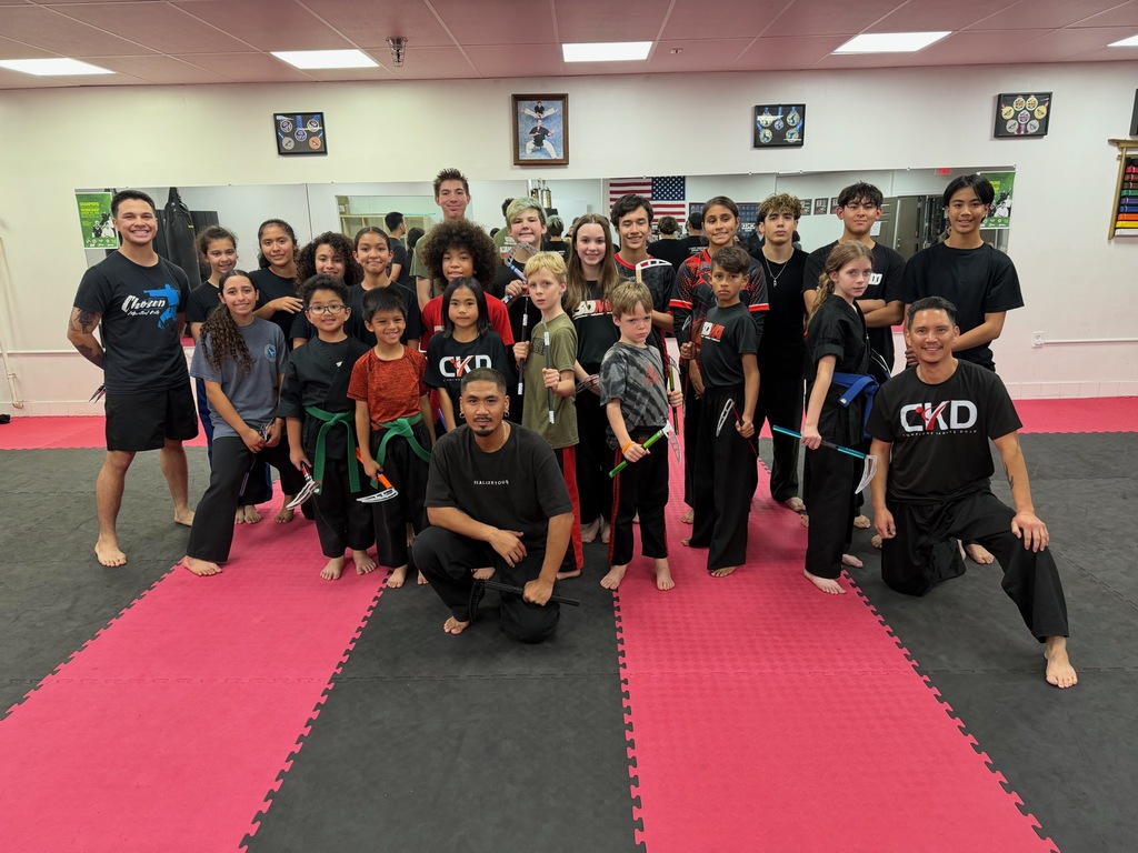 Rudy Reynon II with workshop students at CKD dojo
